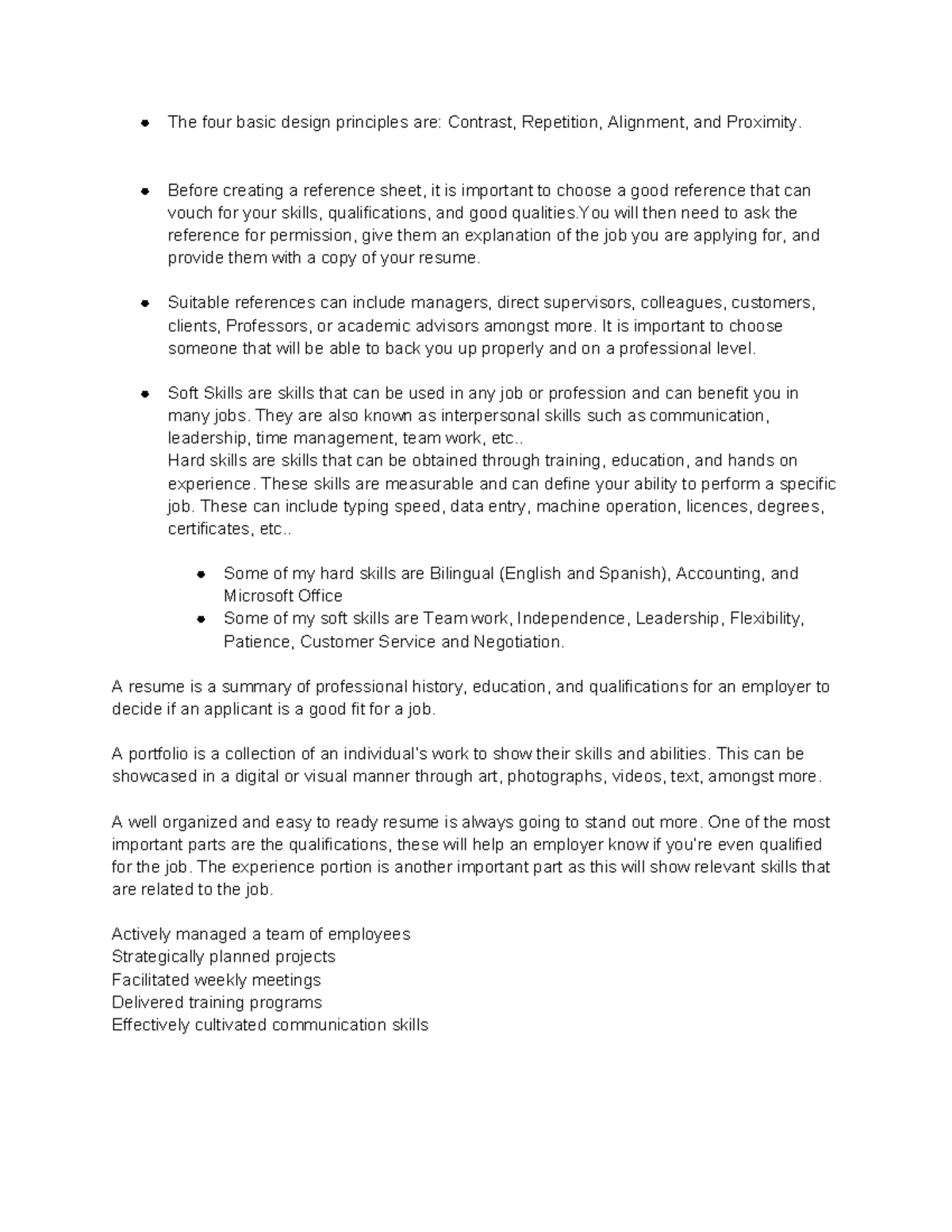 Professional Skills & References Log for Career Development - Studocu