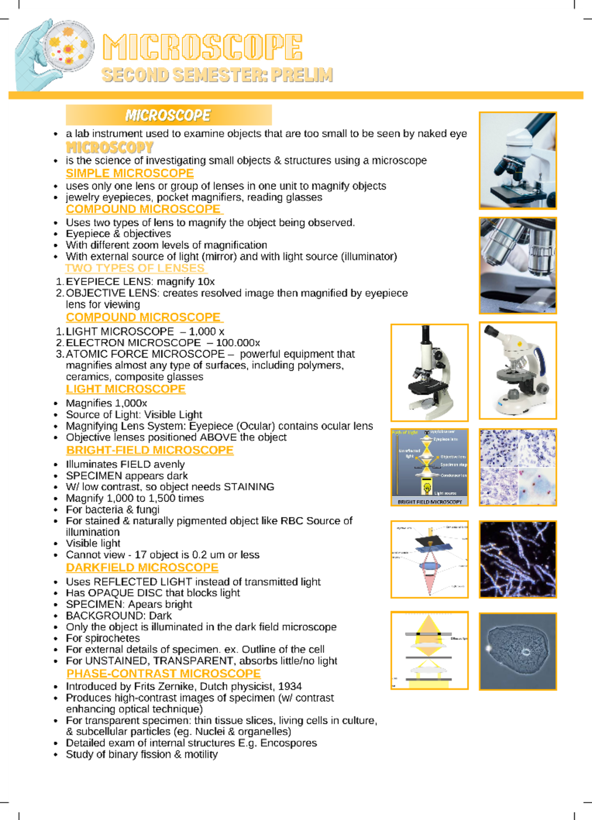 MICP-LAB- Prelims - microbio parasitology - MICROSCOPE SECOND SEMESTER ...