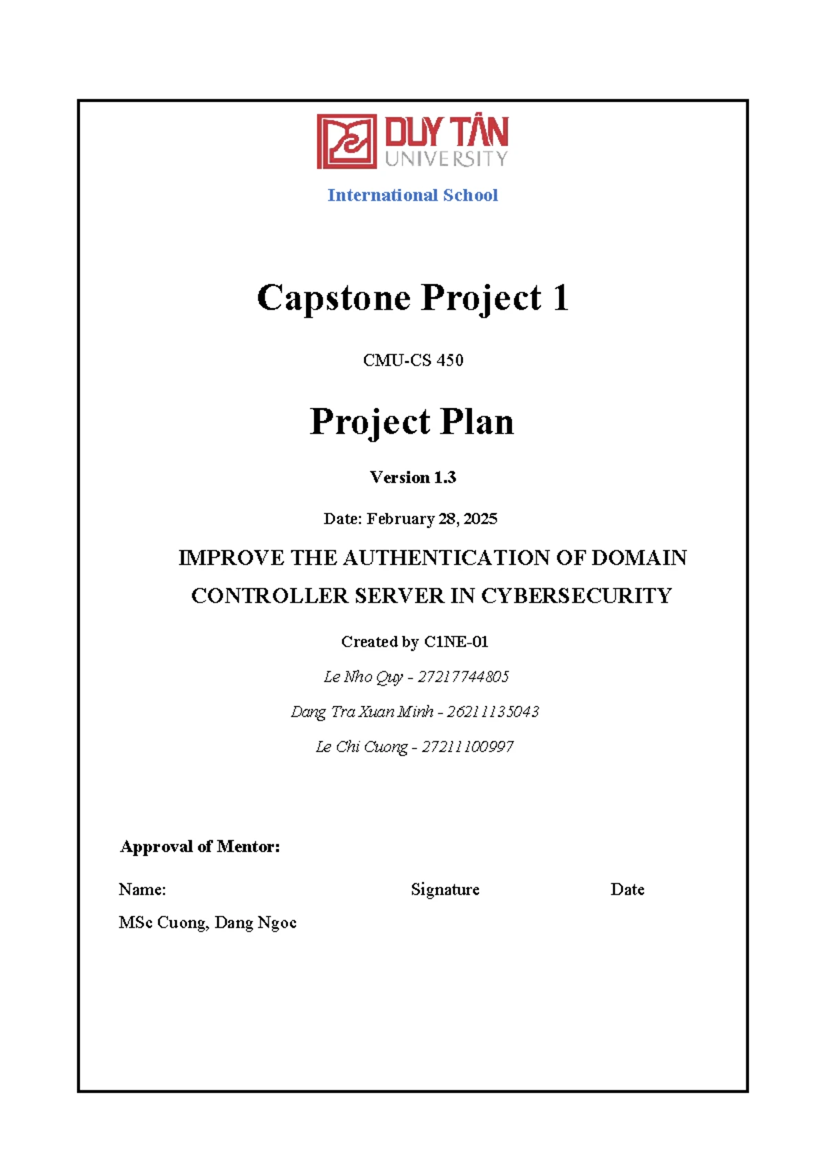 IADCSC 007 Reflection Document: Enhancing Domain Controller Security ...