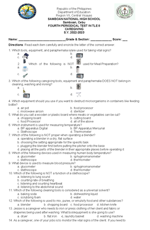 Competency-Based Training: Quiz Compilation & Session Planning for UNIT ...