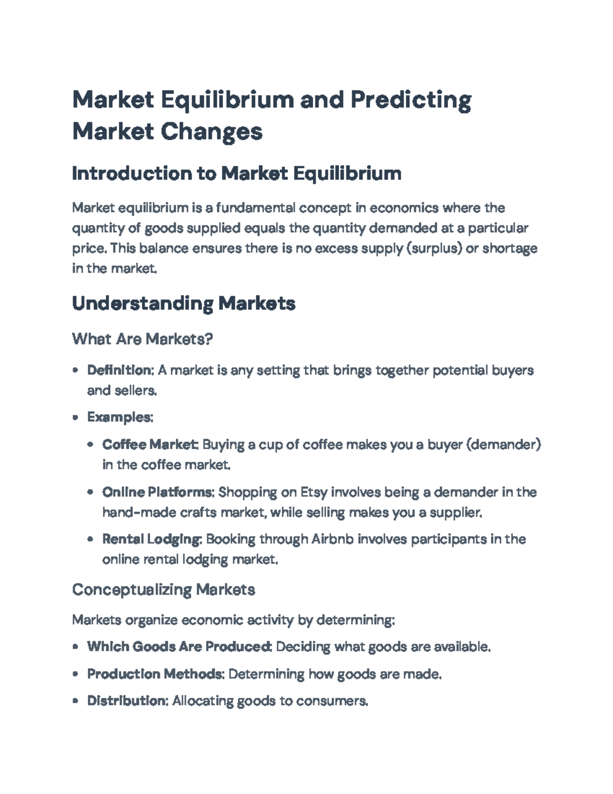 Market Equilibrium Insights: Understanding Supply, Demand, and Changes ...