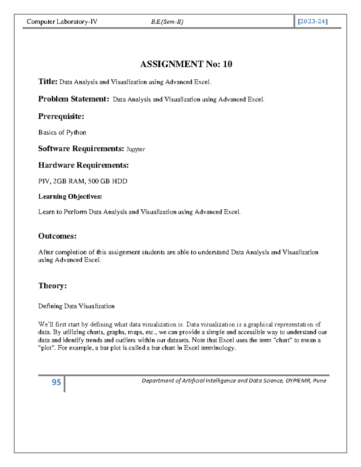 BI Lab Assignment 4 - ASSIGNMENT No: 10 Title: Data Analysis and ...