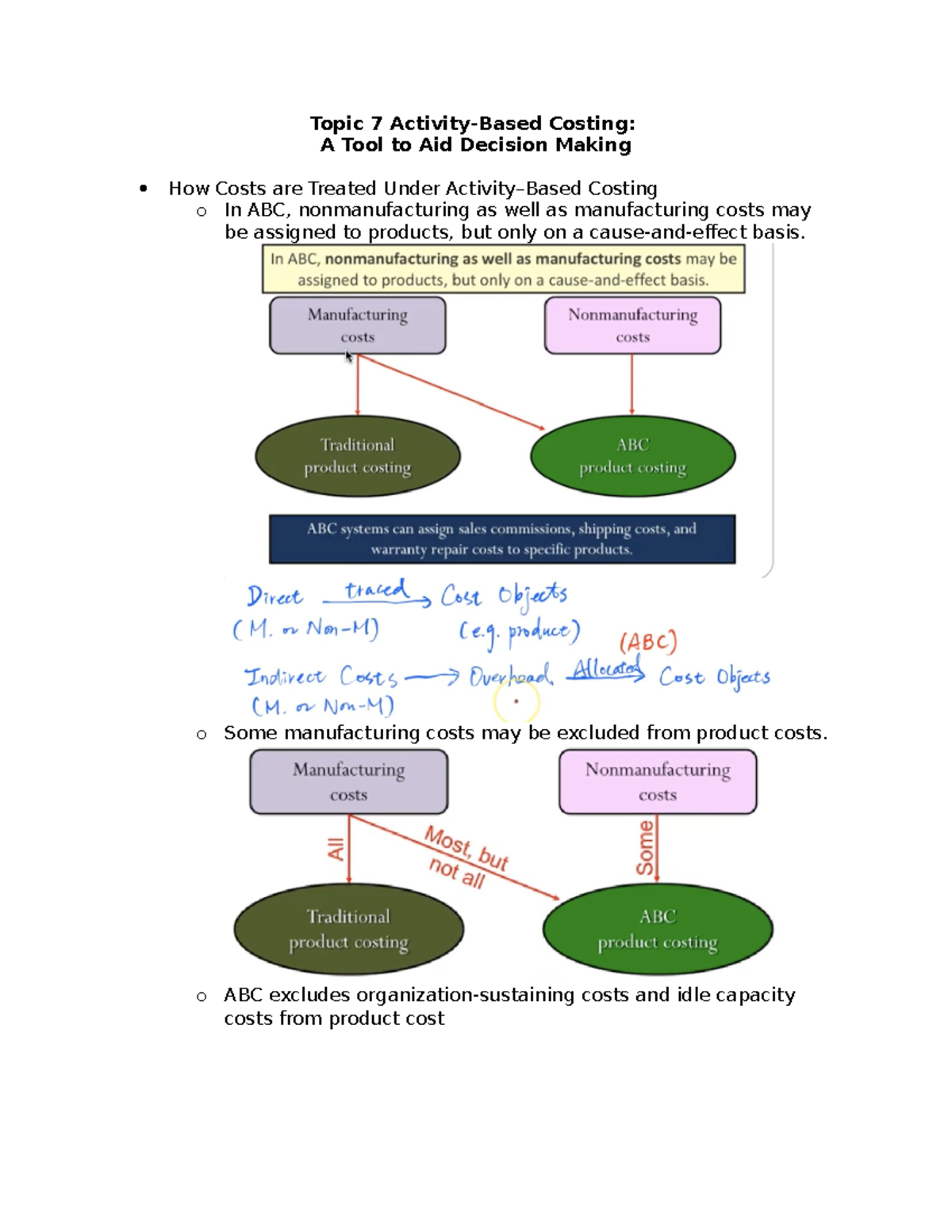 Topic 7 Activity-Based Costing - A Tool to Aid Decision Making - o Some ...