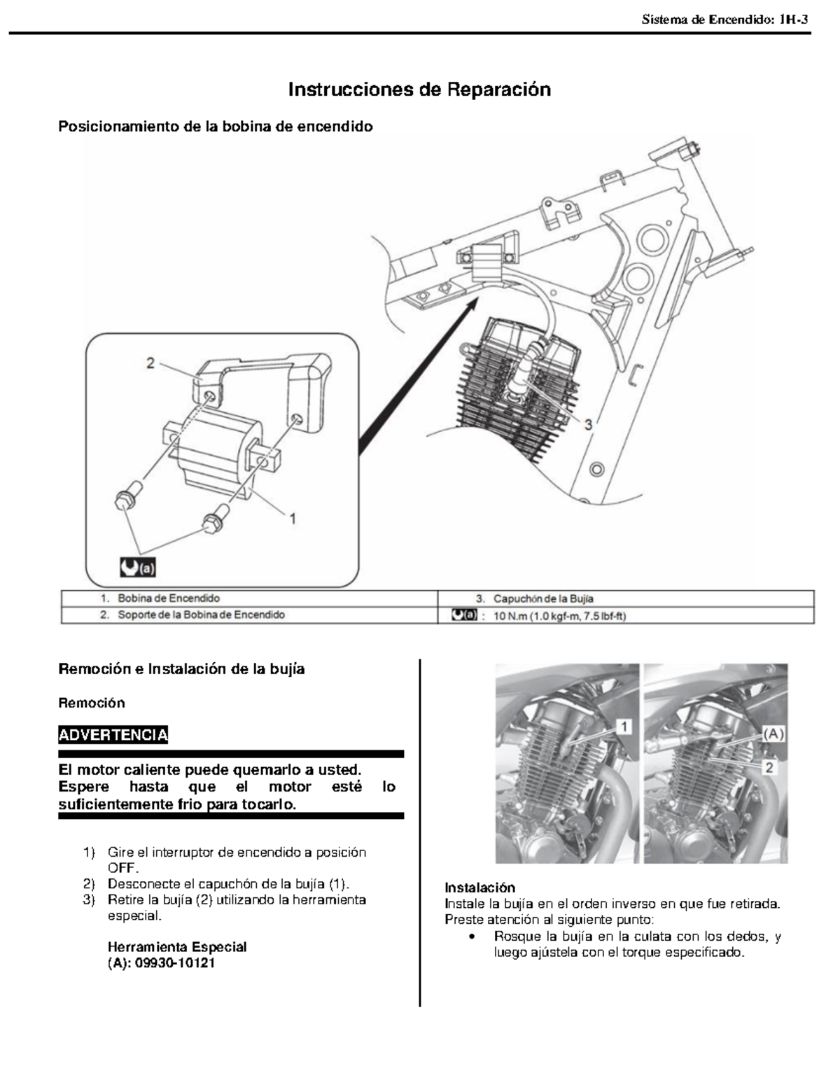 Gixxer 150: Manual de Servicio y Reparación del Sistema de Encendido - Document Preview