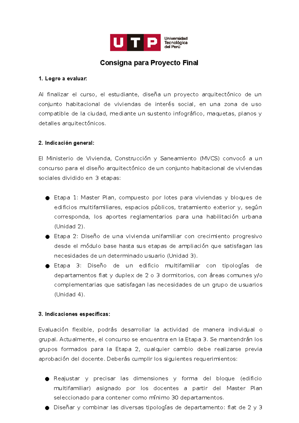 Proyecto Final: Diseño de Conjunto Habitacional - ARQ 1 - Studocu