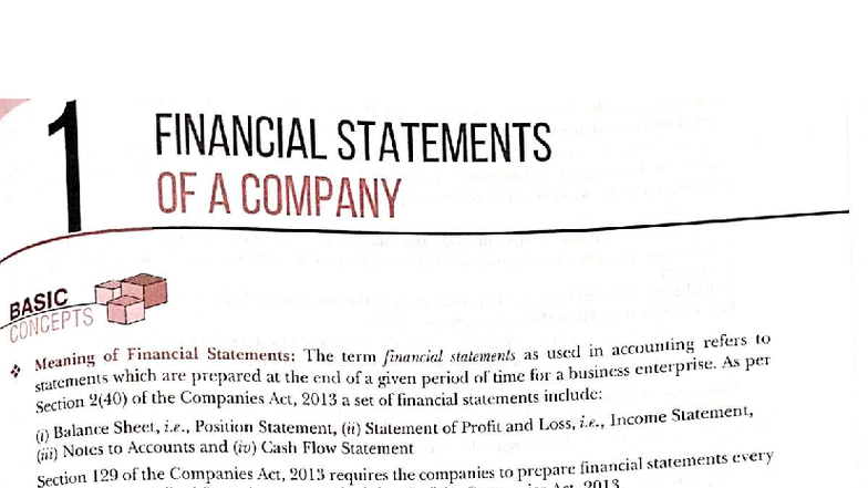 FIN 101: Financial Statements Overview and Analysis Notes - Studocu