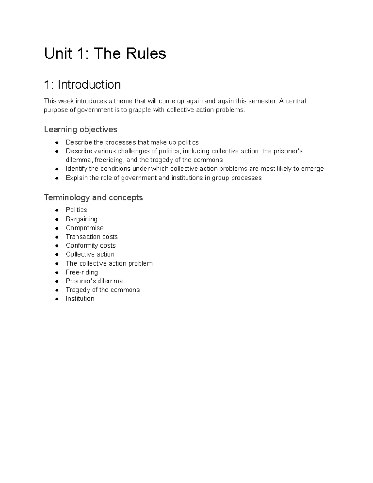 POLS 101 Study Guide: Key Concepts in American Government - Studocu