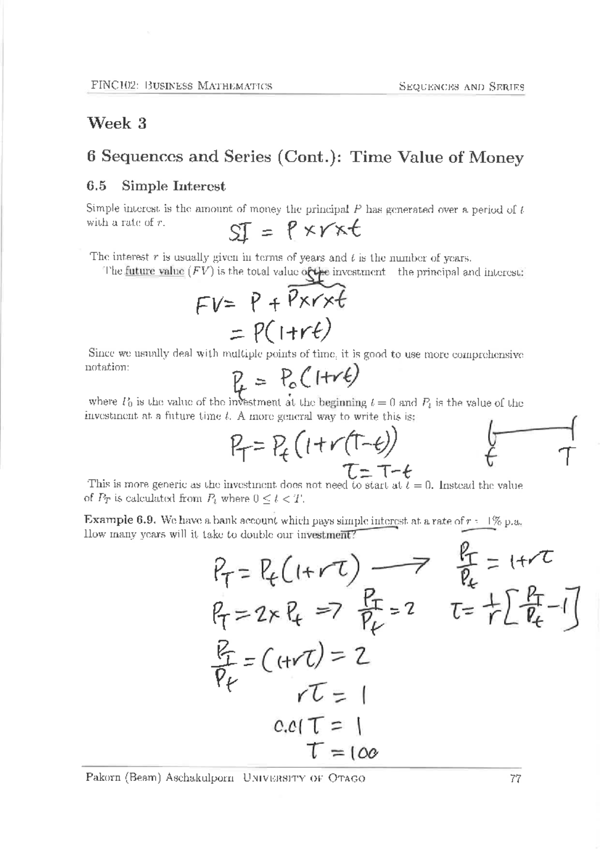 FINC102: BUSINESS MATHEMATICS SEQUENCES AND SERIES Study Notes - Studocu