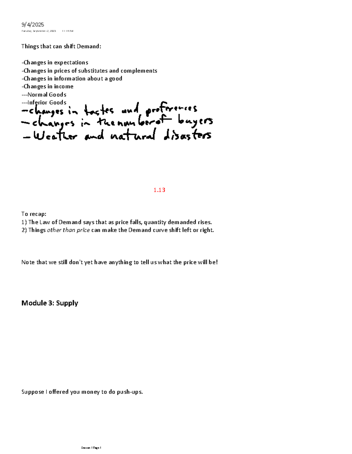 ECON 101: Demand and Supply Concepts Lecture Notes - Studocu
