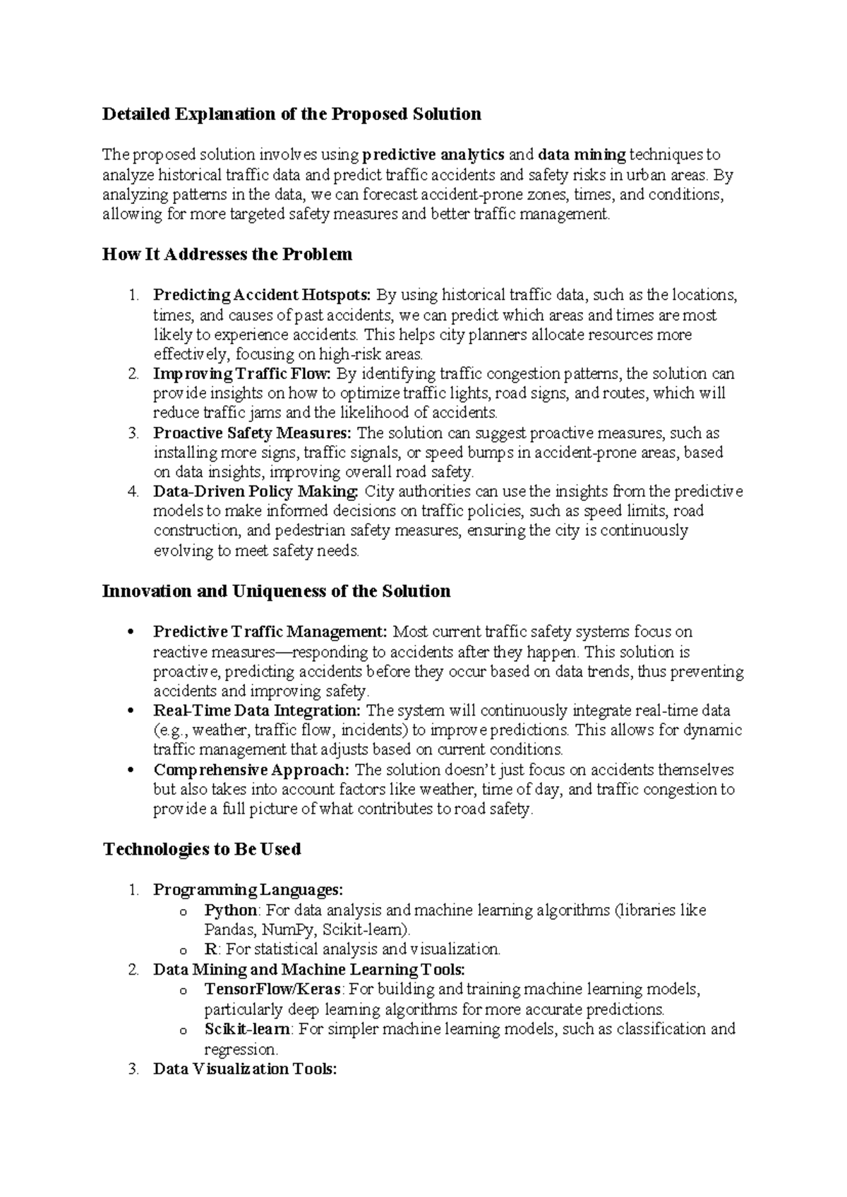 Traffic - hi this can be usefull - Detailed Explanation of the Proposed ...