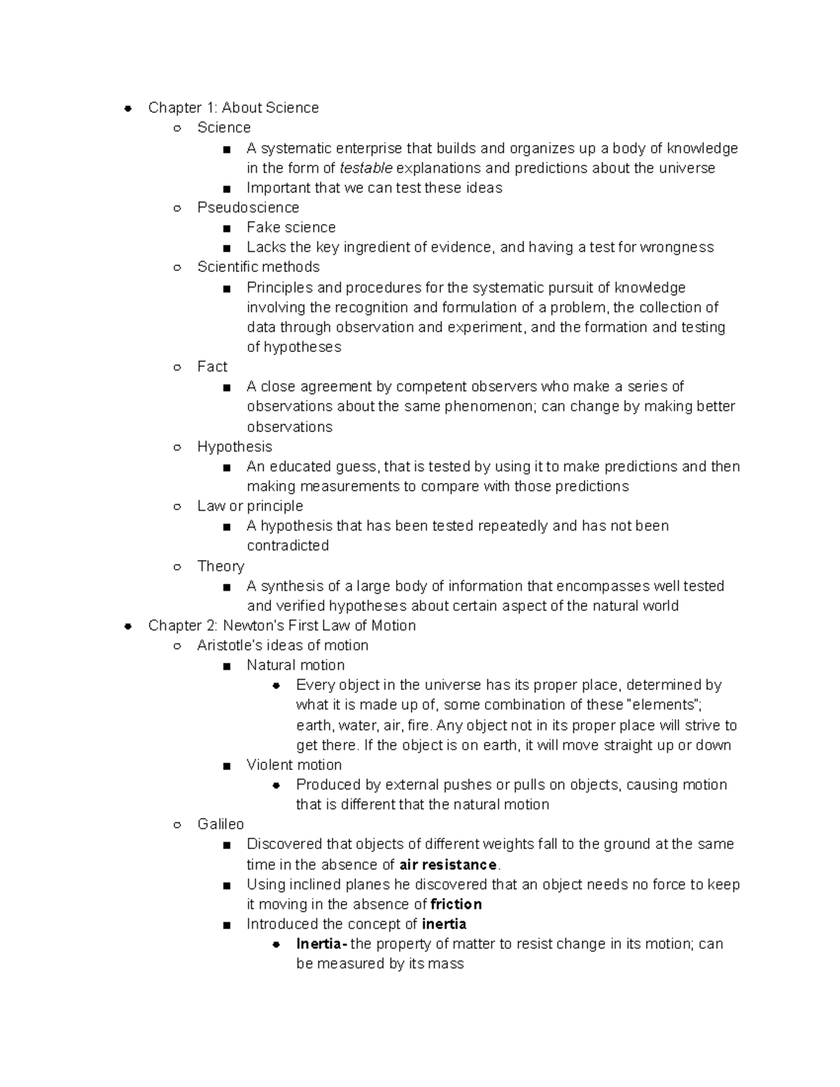 Physics 101 Final Exam Study Guide: Key Concepts & Laws - Studocu