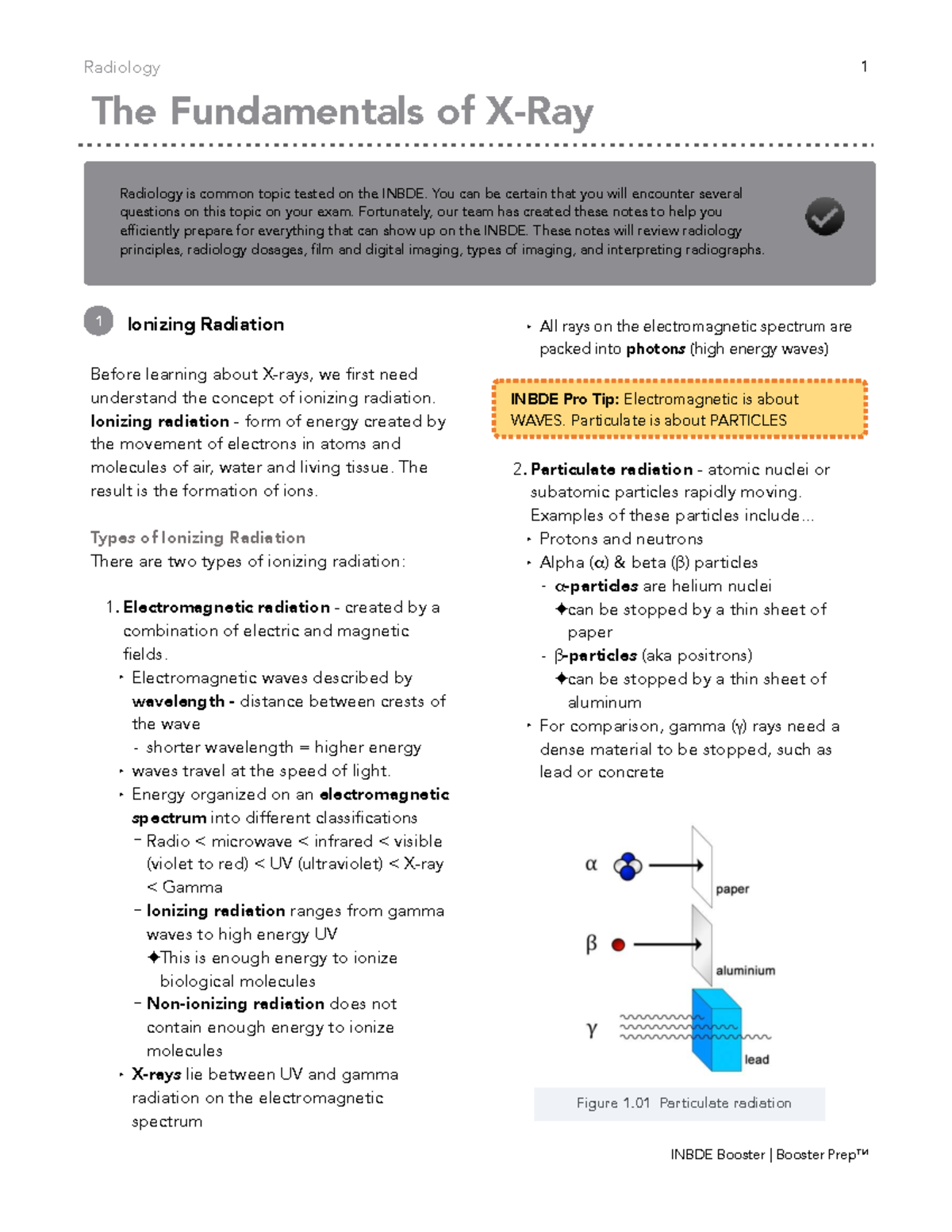 INBDE Booster: Comprehensive Radiology Study Notes for Exam Prep - Studocu