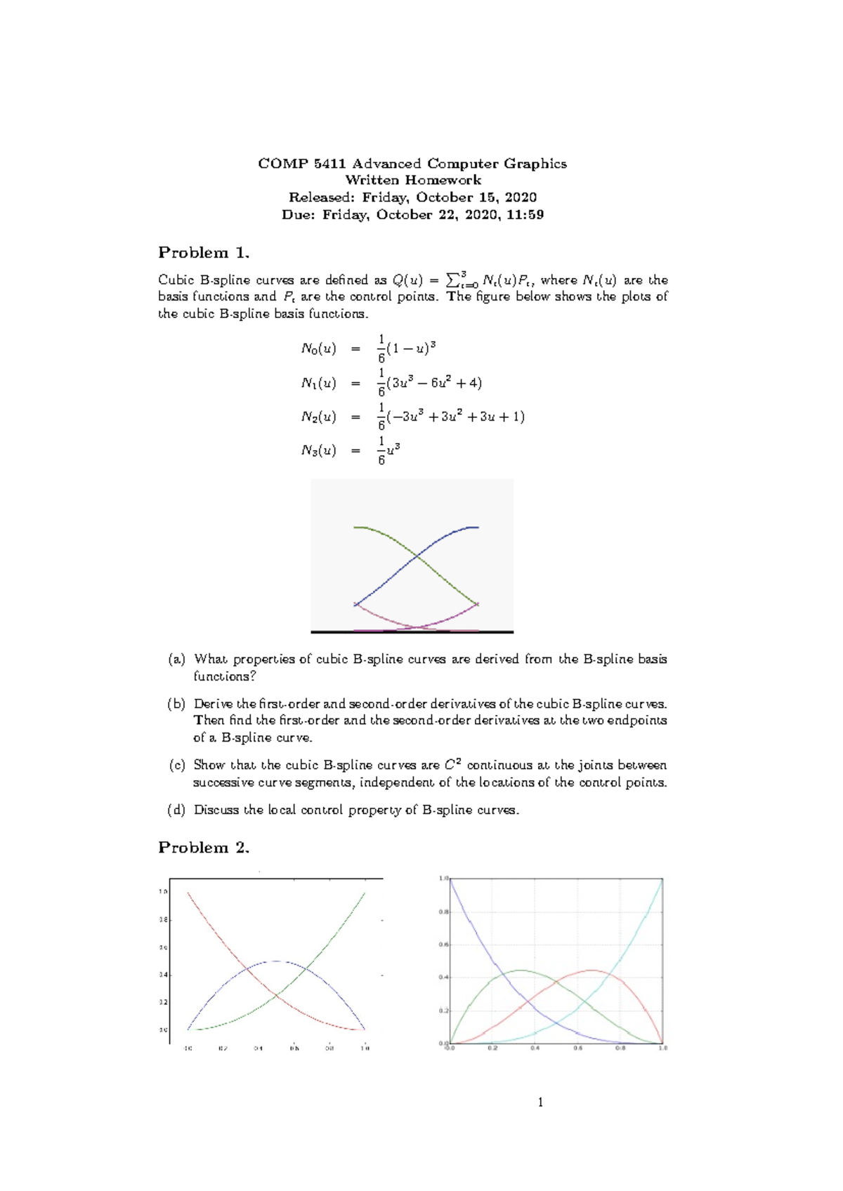 Hw1-2020 - COMP 5411 Advanced Computer Graphics Written Homework ...