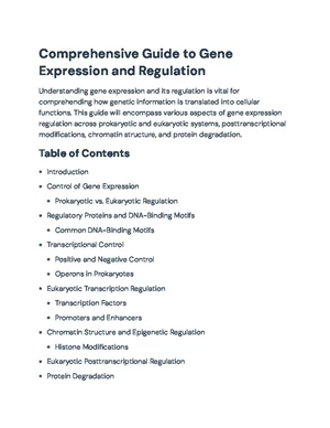 BIO 1203: Comprehensive Study Guide on Gene Expression & Translation ...