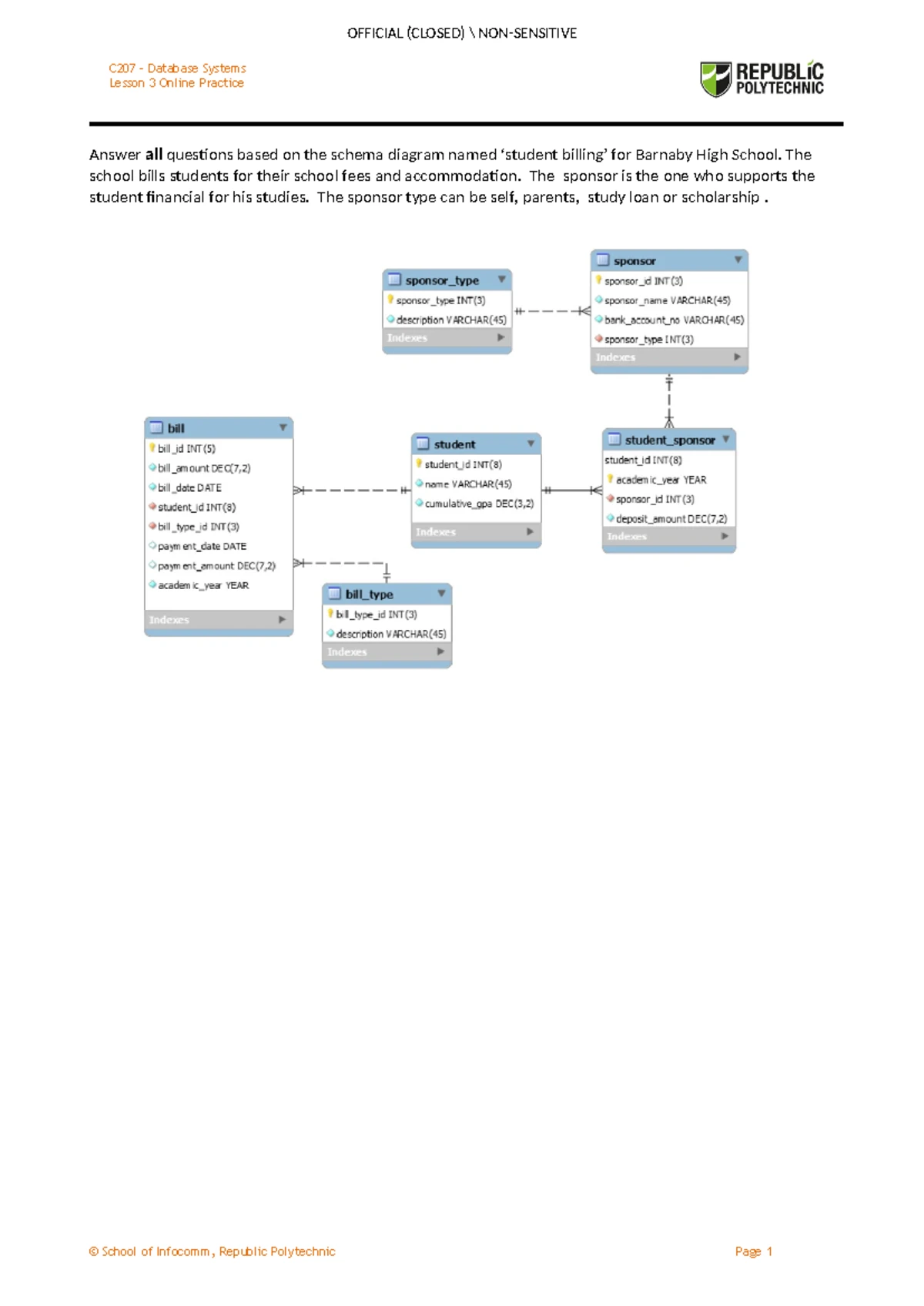 C207 L06 Database Systems Online Practice Solutions - Studocu