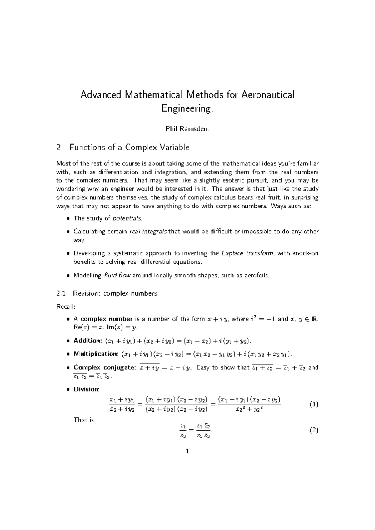 Lecture notes 21 section 2 - Advanced Mathematical Methods for ...
