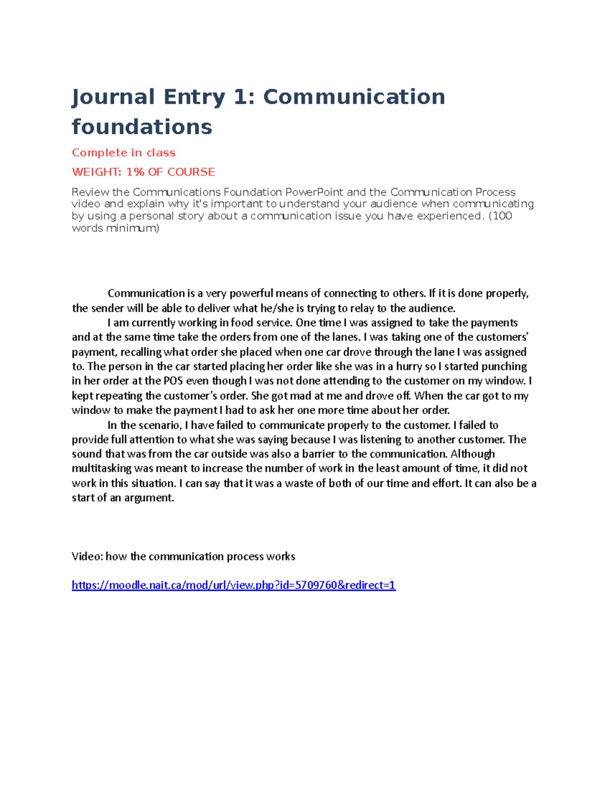 COM 101: Journal Entry 1 - Understanding Audience in Communication ...