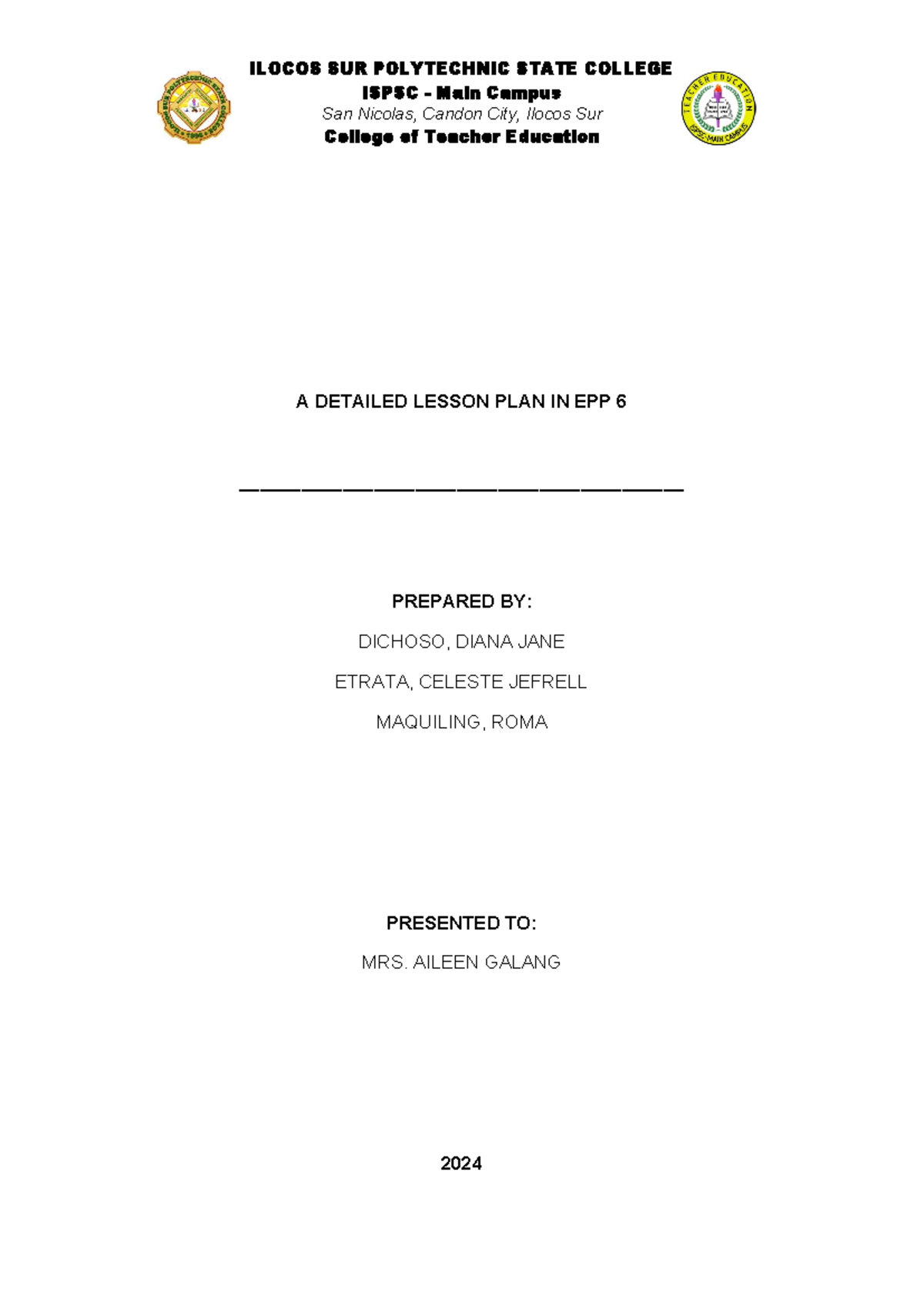 Detailed Lesson Plan on Recycling of Waste Materials - EPP 6 100935 ...