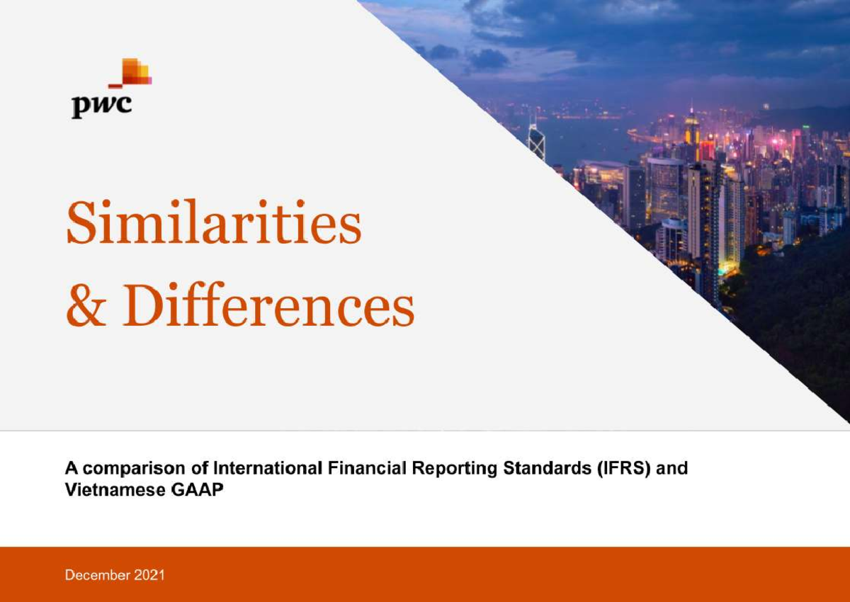 Comparative Analysis of IFRS and Vietnamese GAAP (VAS) - December 2021 ...