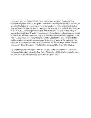 ENG-329 1-2 Journal Assignment: Exploring Genre vs. Literary Writing ...