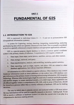 Geographical Information System - OGI352 - Studocu