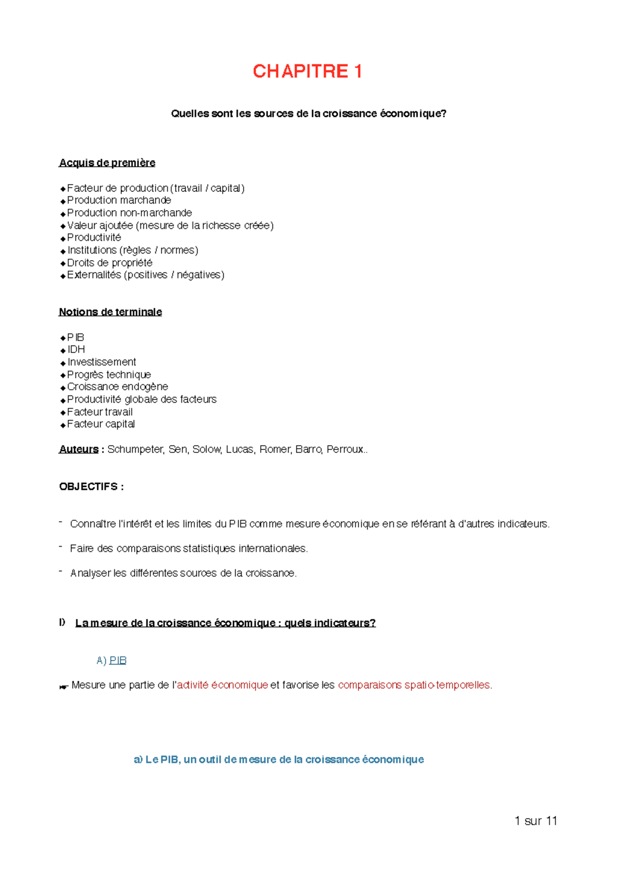 CHAPITRE 1 : Sources de la Croissance Économique - Analyse et ...