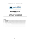 ACC3023H - Management Accounting - Studocu