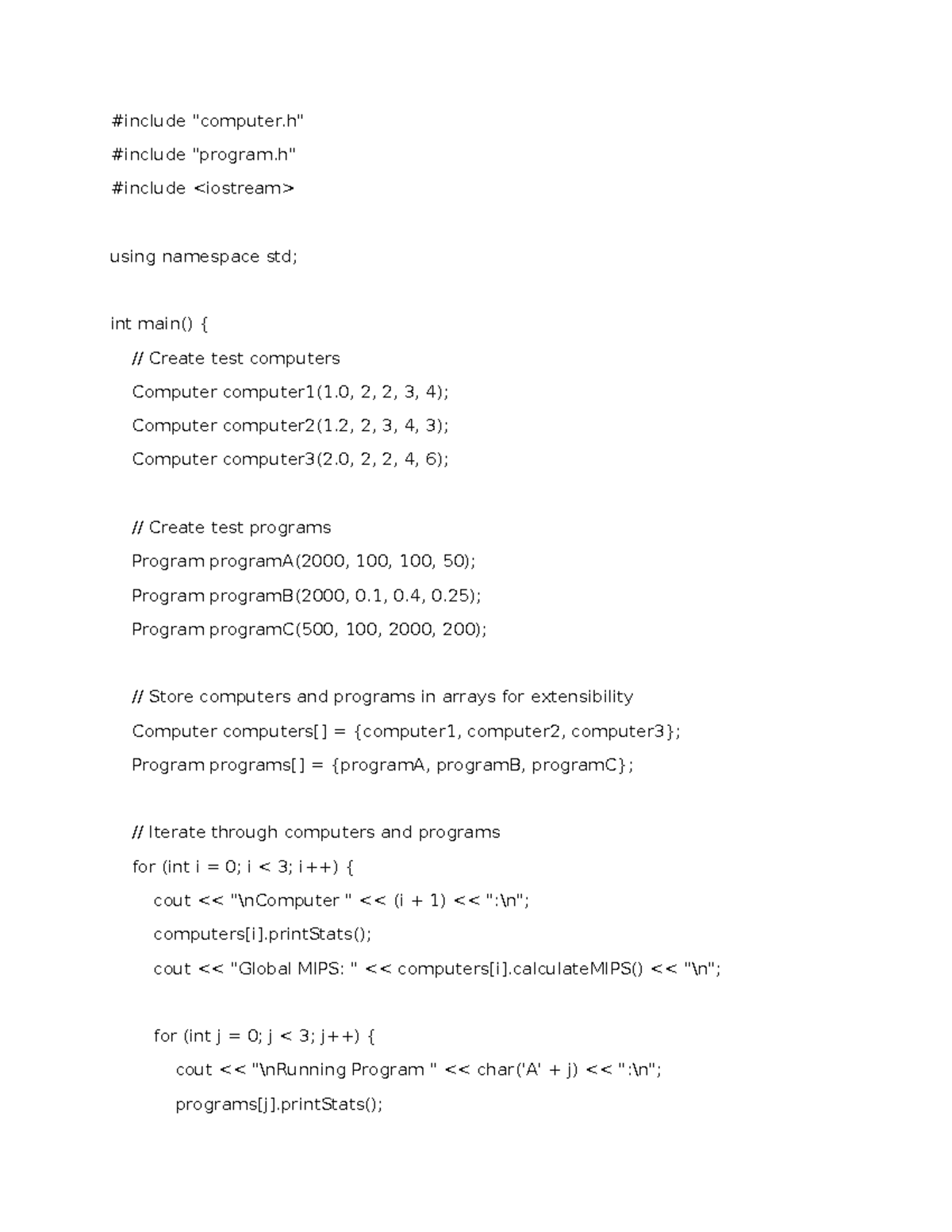 Caolab 1 main script - #include 