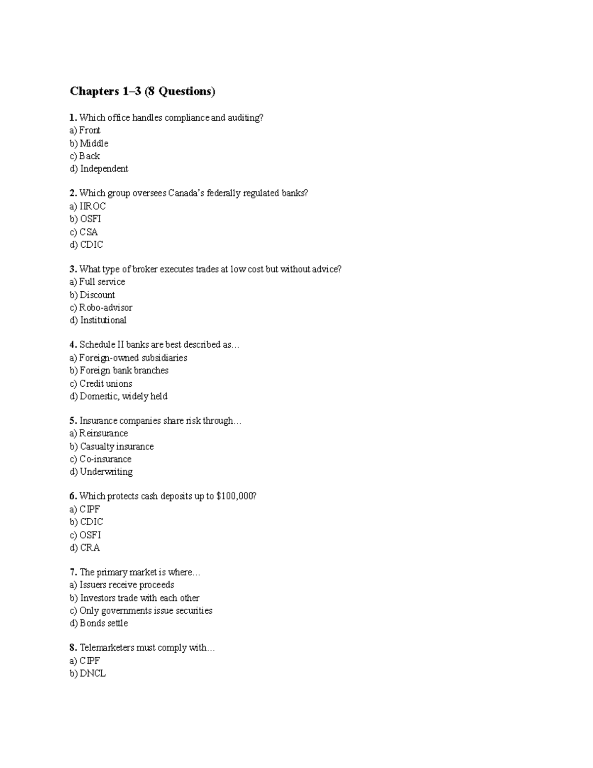 CSC Vol 1 Practice Exams: Comprehensive Question Review - Studocu