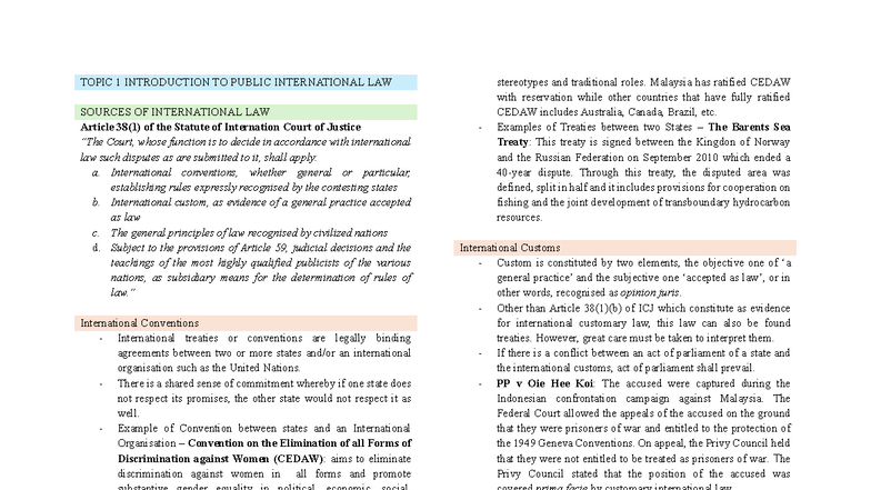PIL 101: Intro to Public International Law - Key Concepts & Sources ...