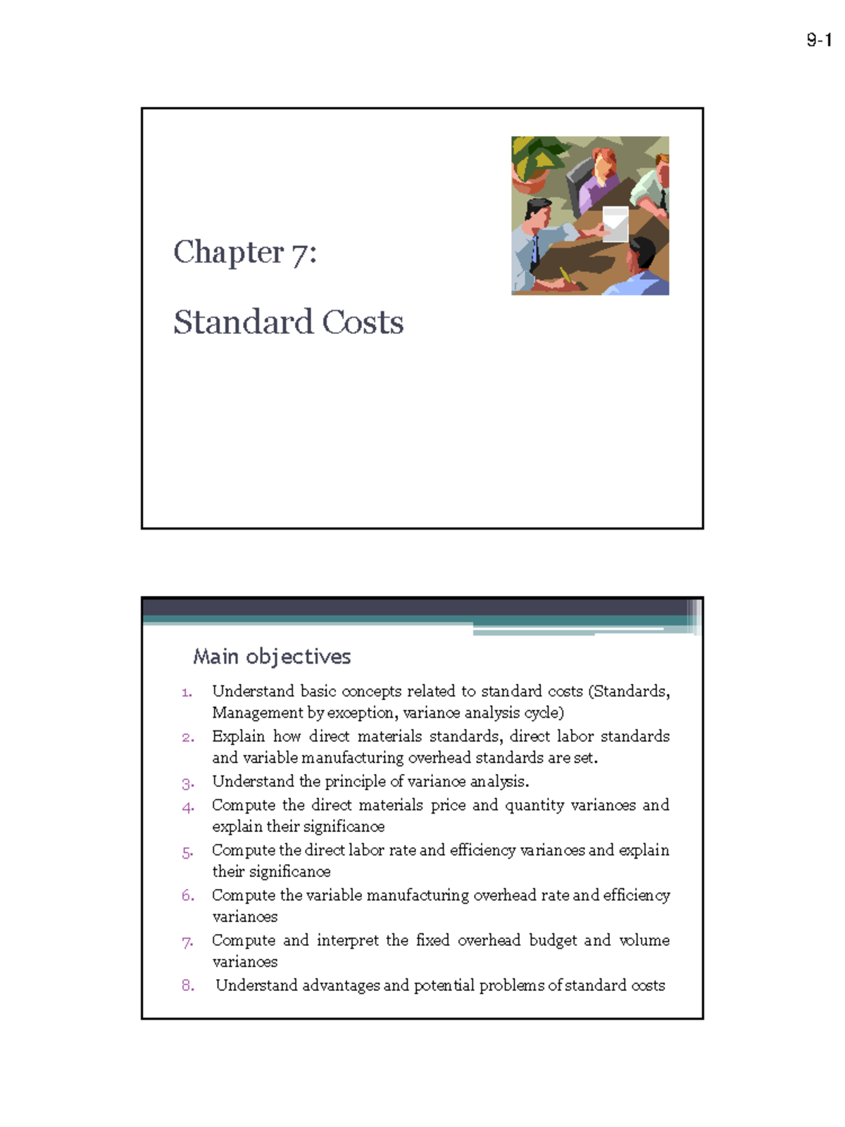 Chapter 7: Standard Costs and Variance Analysis (ENG 101) - Studocu