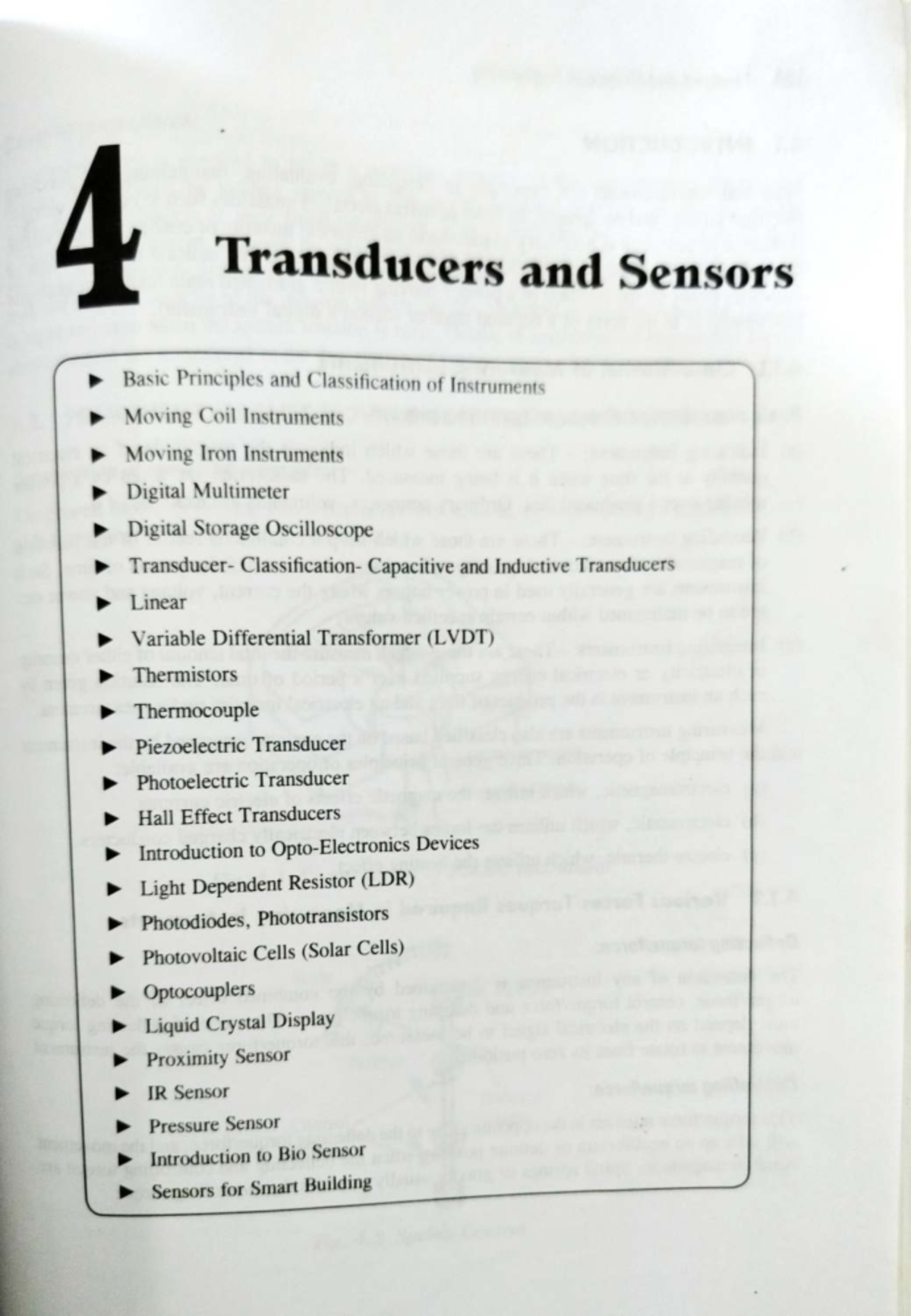 EEE 154 Unit 4: Transducers and Sensors - Principles & Applications ...