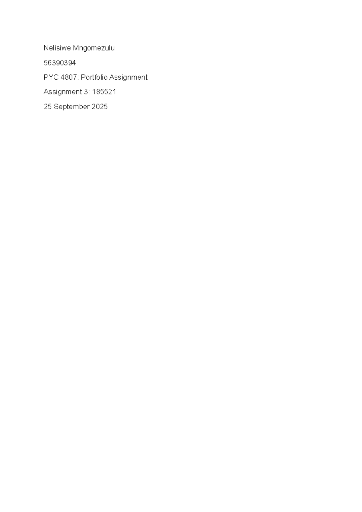 PYC 4807: Portfolio Assignment 3 - Psychological Assessments Insights ...