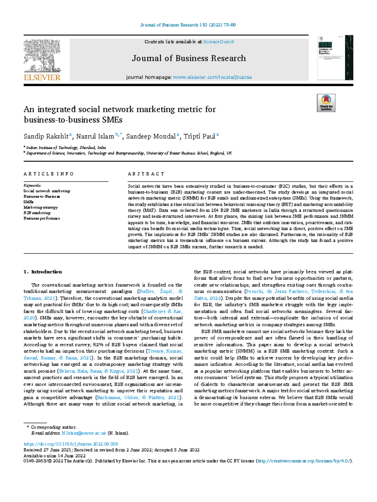 1 - A Systematic Literature Review on Social Media Marketing ... Sage ...