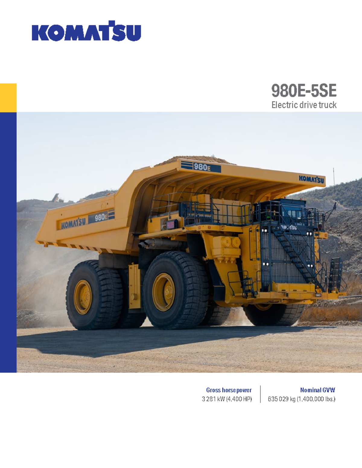 Electric Drive Truck 980E-5SE EN-980E-5SEBR01-0624-V1 - Electric drive ...