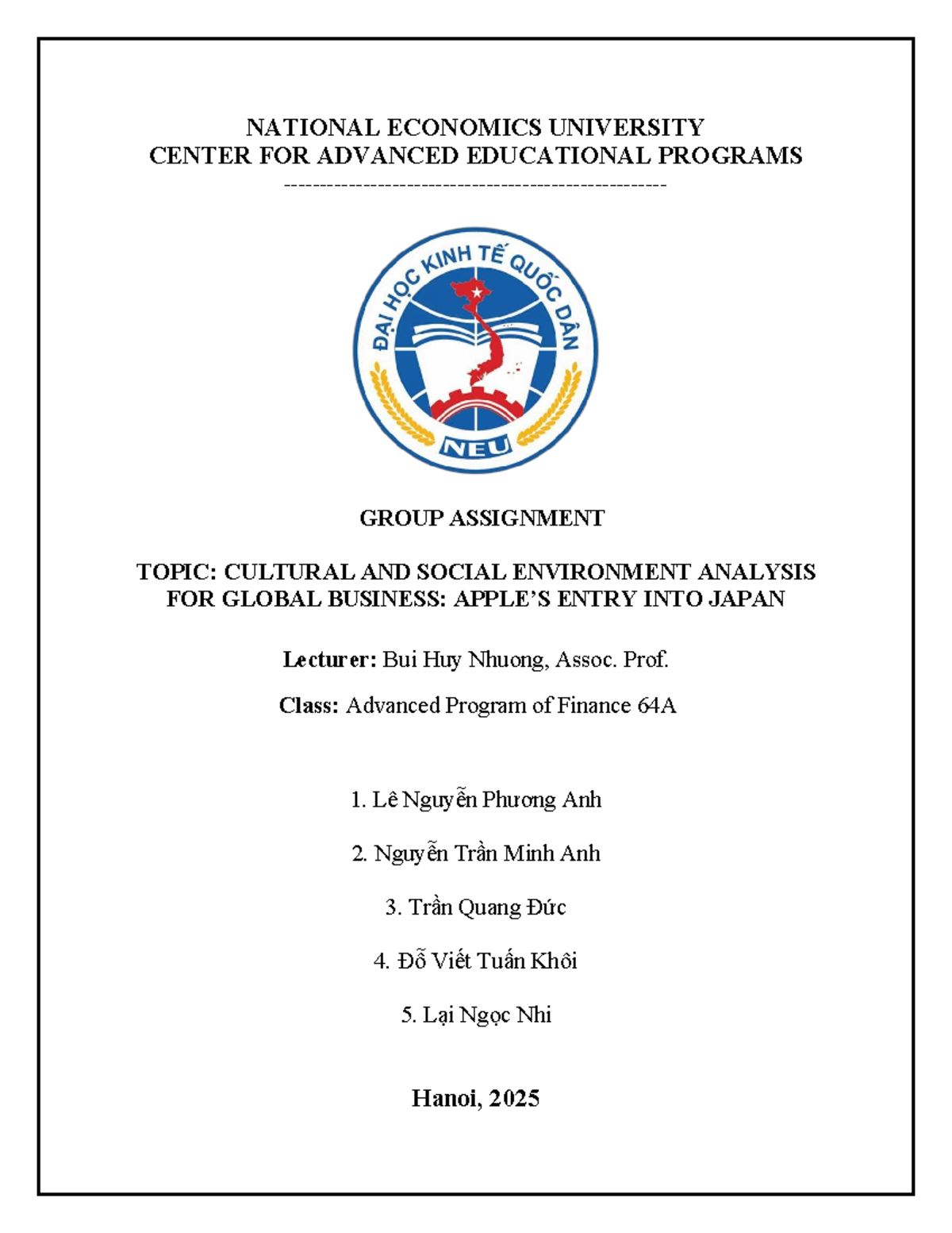 Cultural and Social Environment Analysis for Global Business: Japan ...