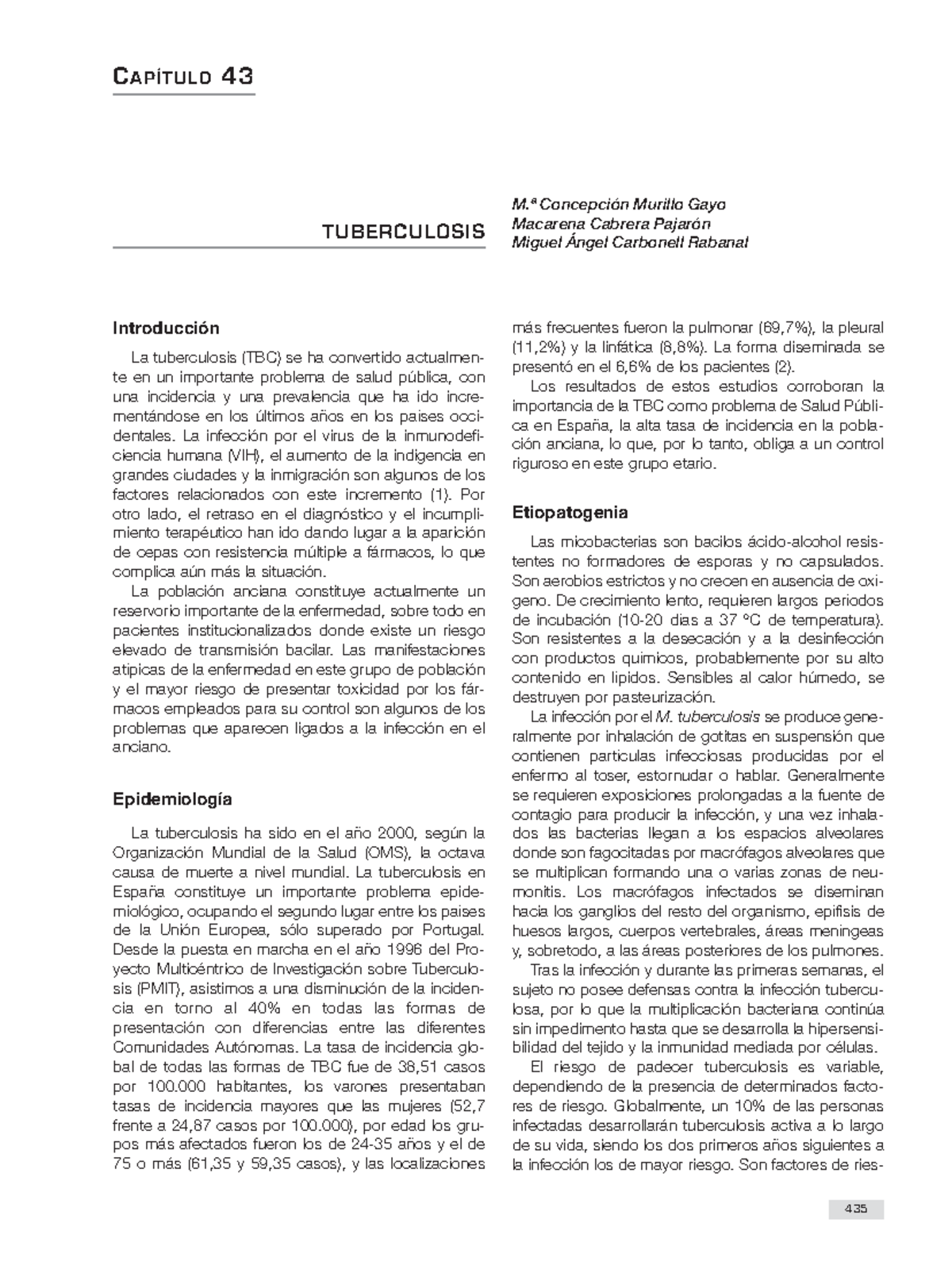 Estudio sobre Tuberculosis: Epidemiología y Tratamiento (TBC) - Studocu