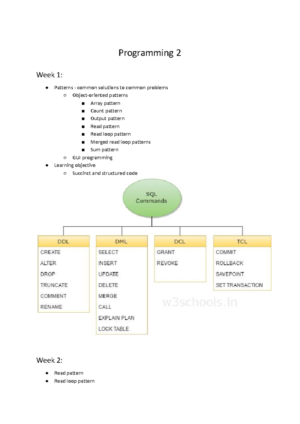 48024 Programming 2 Lecture Notes: Patterns & GUI Programming - Studocu