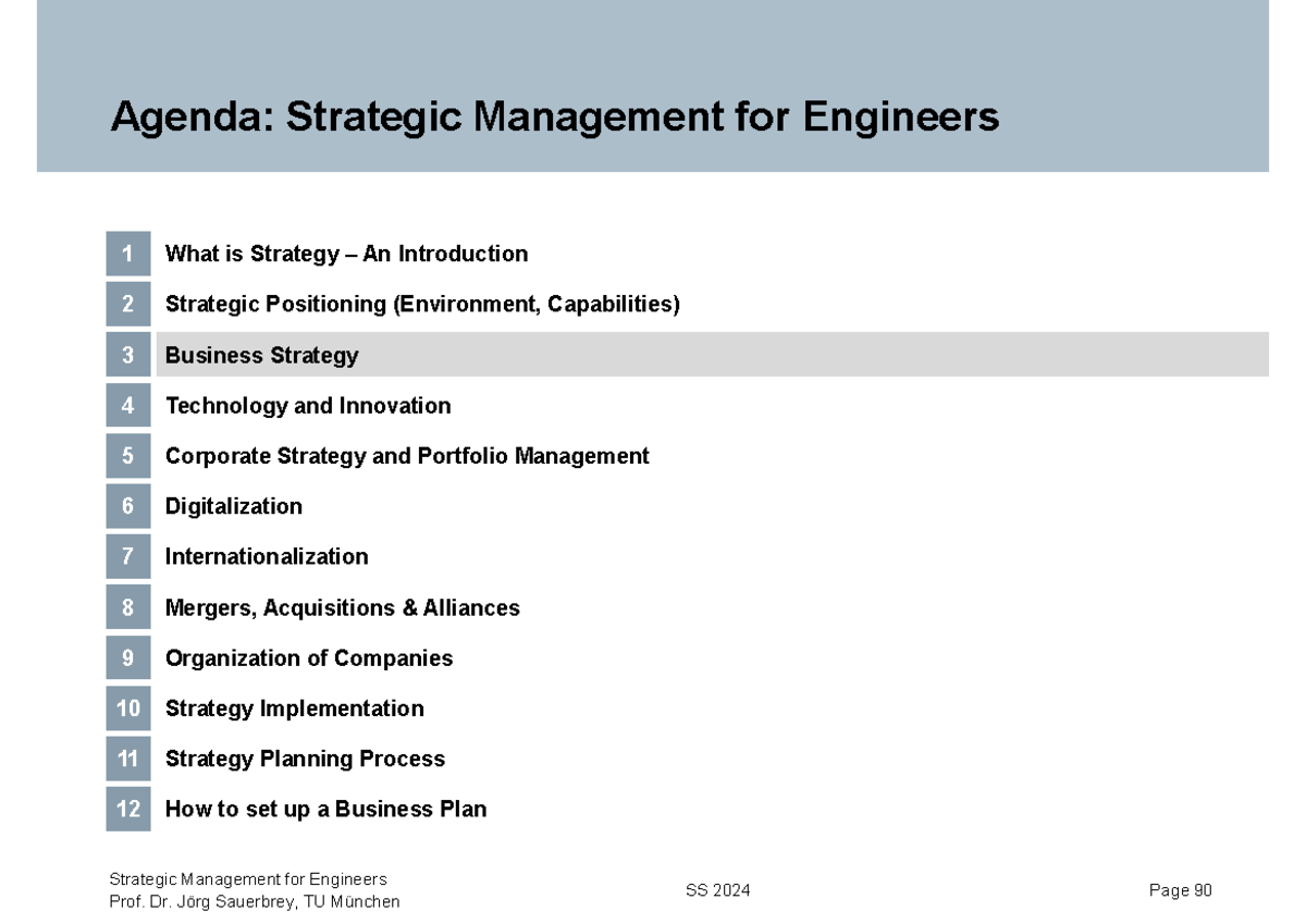 Strategic Management for Engineers: Key Concepts and Strategies (SS ...