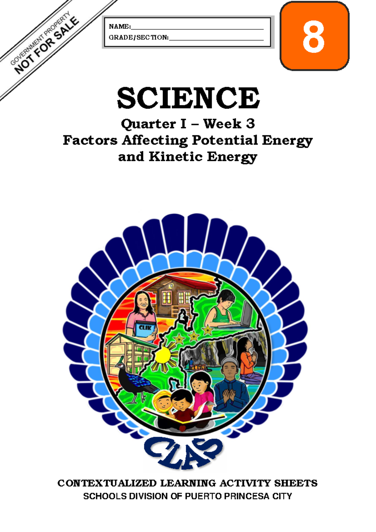Science 8 Q1 Week 3 CLAS: Factors Affecting PE & KE - Studocu