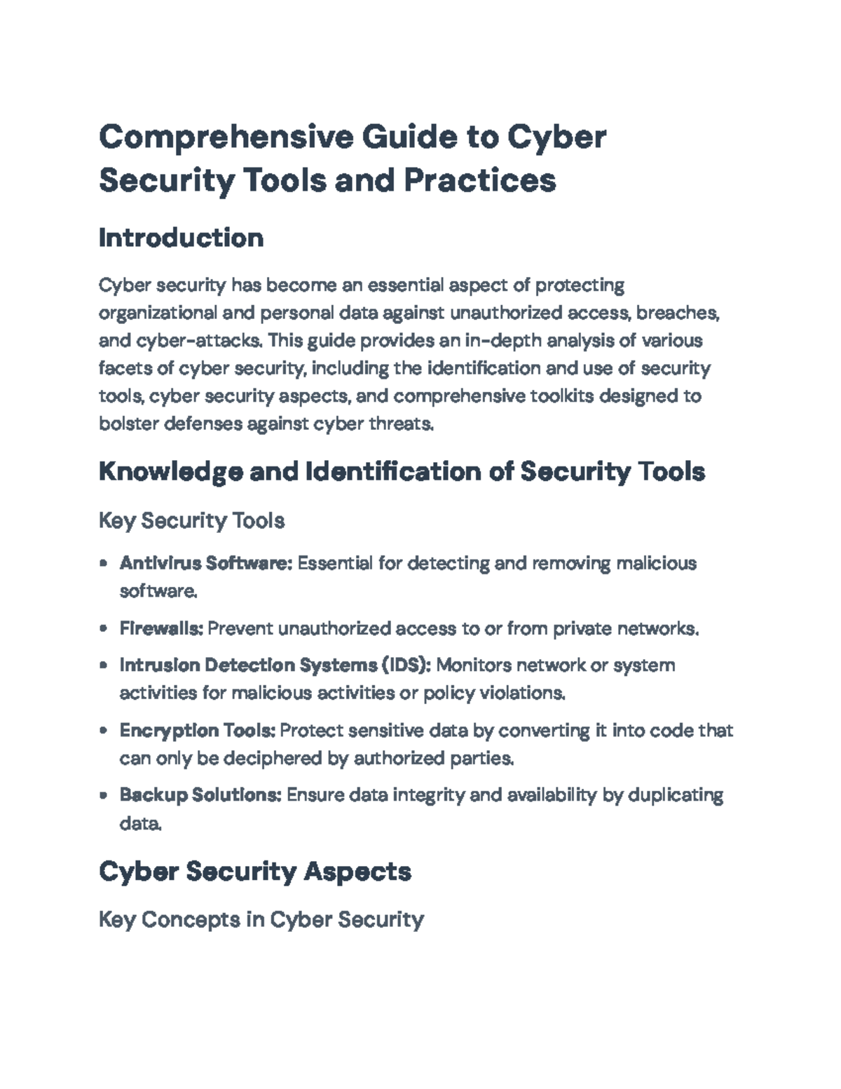 Comprehensive Cyber Security Tools and Practices Guide - Comprehensive ...