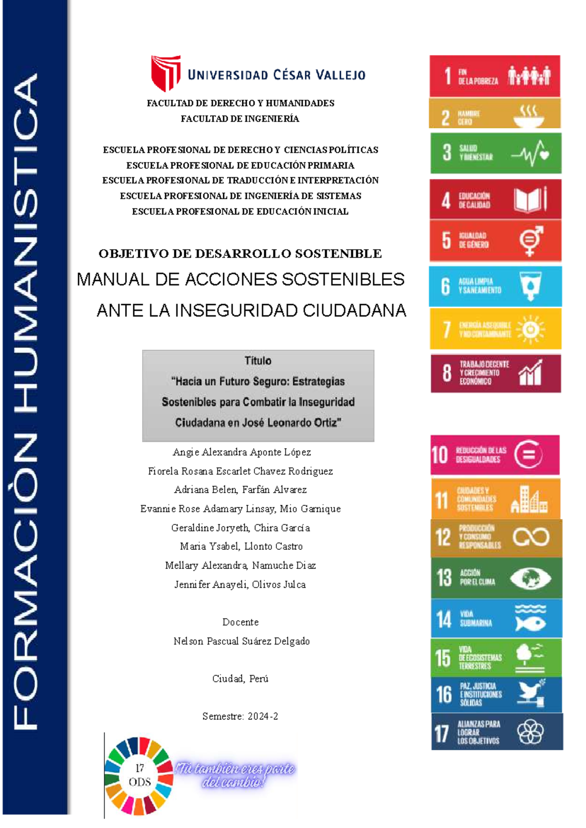 Manual de acciones sostenibles ODS - FACULTAD DE DERECHO Y HUMANIDADES ...