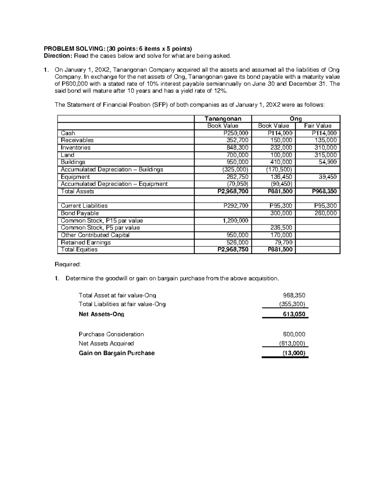 02 Task Performance 1(7) ABC - PROBLEM SOLVING: (30 points: 6 items x 5 ...