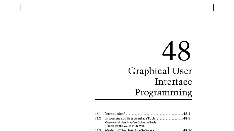 UIMS C360X Chapter 48: Graphical User Interface Programming Overview ...