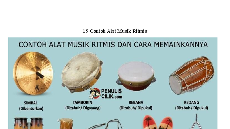 15 Contoh Alat Musik Ritmis - Jurusan MIPA - Studocu