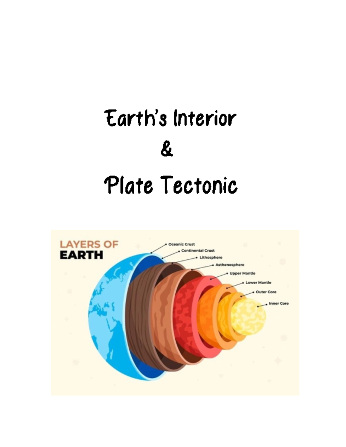 Lecture 3 - Earth's Interior & Plate Tectonics Overview - Studocu
