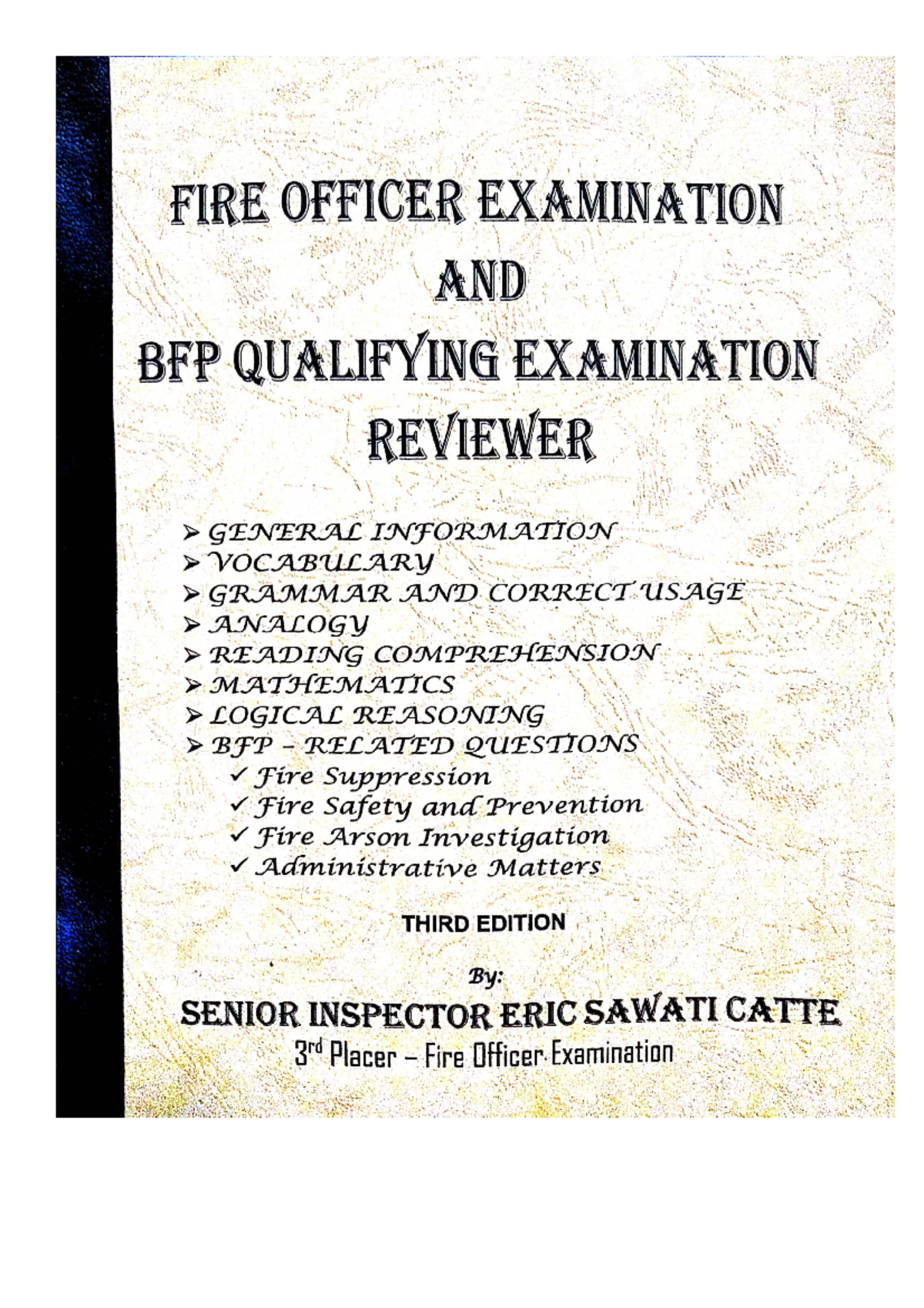 BFP Qualifying Exam Review Guide and Study Material - Studocu