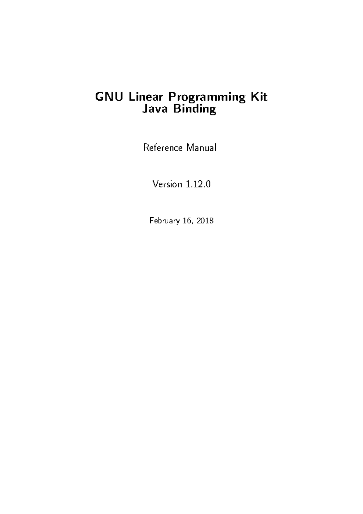 Glpk-java - archivo java - GNU Linear Programming Kit Java Binding ...