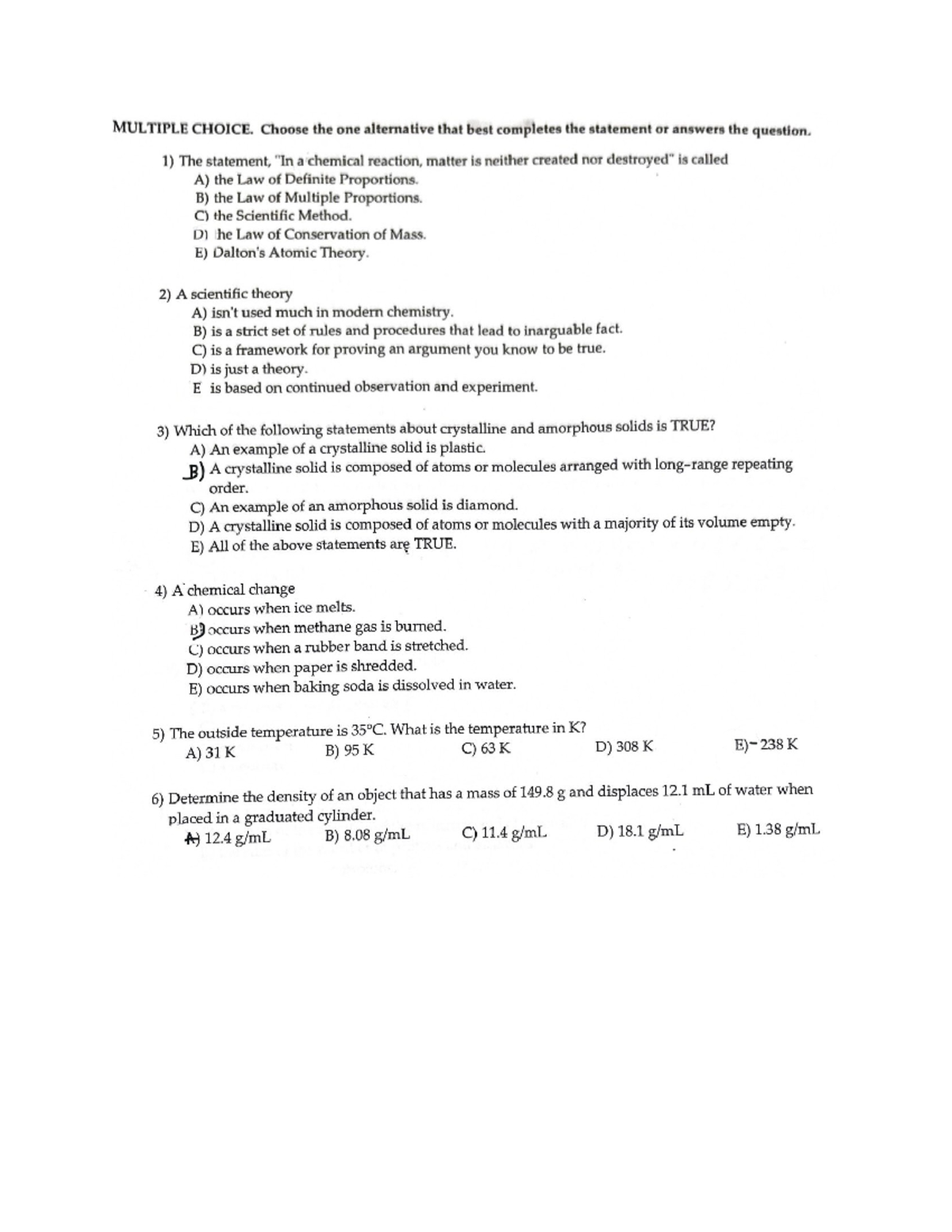 Chm111 Final Exam Study Guide - Studocu