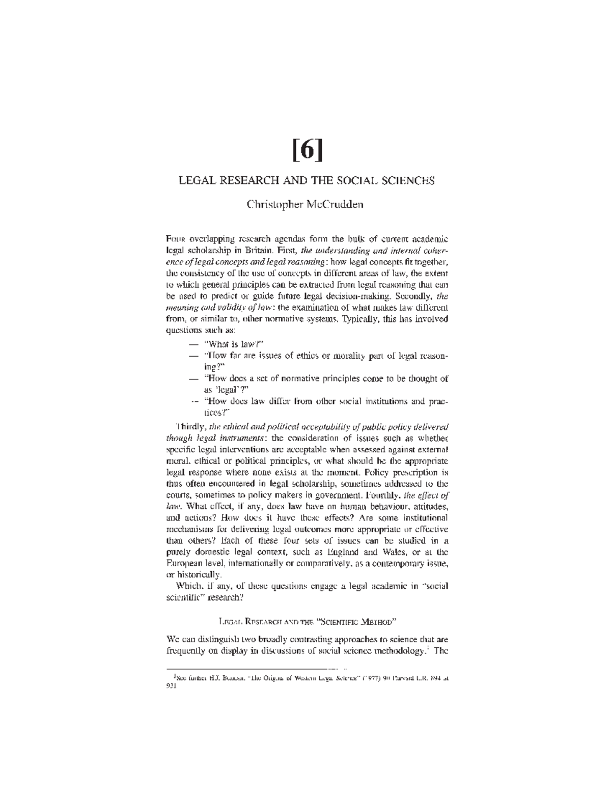 Legal Theory and the Social Sciences (LT) - Comprehensive Analysis ...